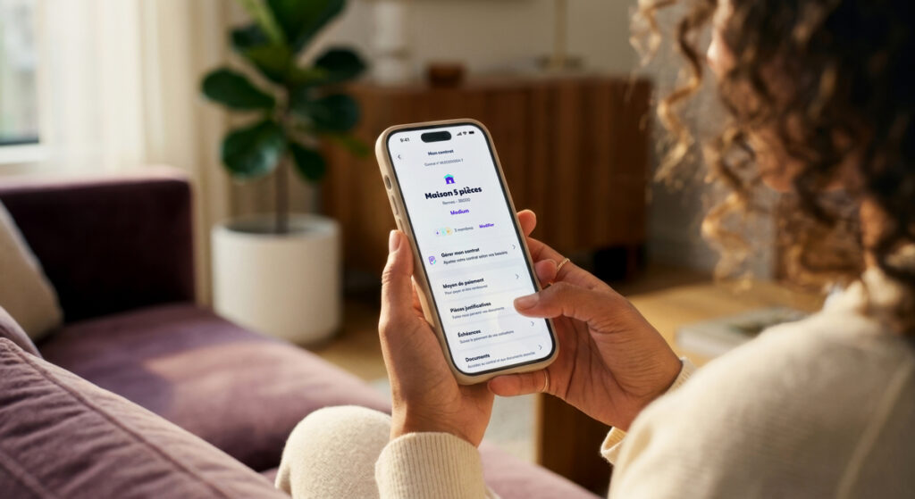 Leocare assurance : consultation des garanties d'un contrat habitation sur l'application.